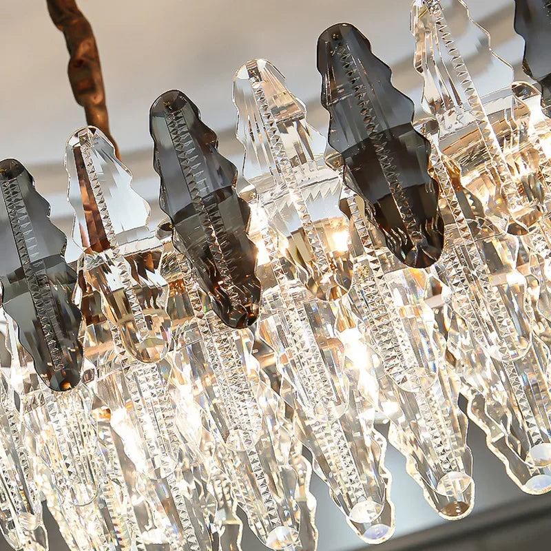 DecorBites™ Diamond Crystal Chandelier Pendant Lamp LED Lighting for Elegant Living Room