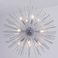DecorBites™ Geometric Starburst Chandelier: Modern LED Ceiling Lighting for Living Room & Restaurant