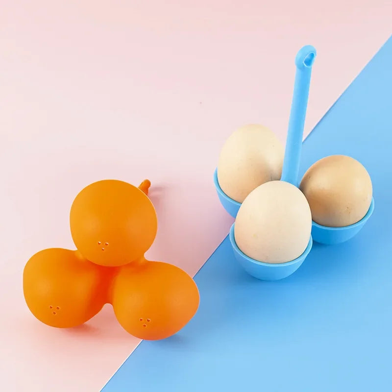 DecorBites™ Egg Steamer Tray with 5 Grids - Durable Silicone Egg Boiler Holder