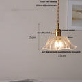 DecorBites™ Glass LED Pendant Lamp Walnut Wood Copper Switch Nordic Hanging Light