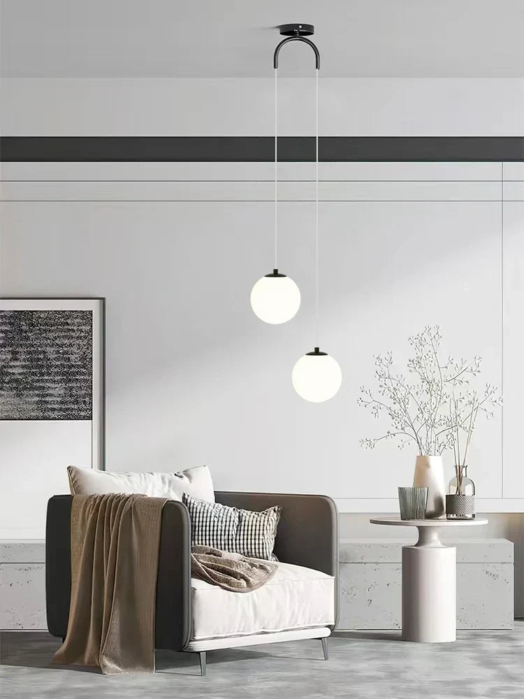 DecorBites™ Gold Glass LED Pendant Chandelier for Dining Room and Bedroom