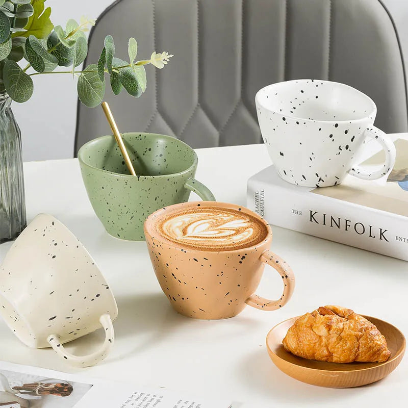 DecorBites™ Creative Ceramic Espresso Coffee Cup Set for Couples