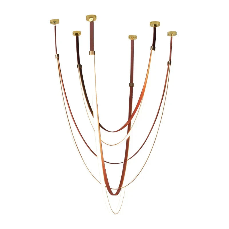 DecorBites™ LED Long Strip Chandelier for Modern Living Room and Villa