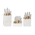 DecorBites™ Crystal Stone Marble Entrance TV Cabinet Club Soft Decoration