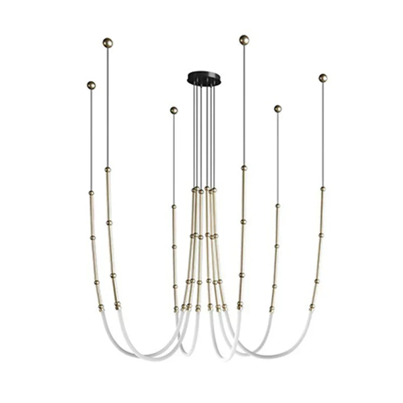DecorBites™ Linear Creative Chandelier for Living Room Lobby, Bedroom, Hotel, Restaurant Lighting