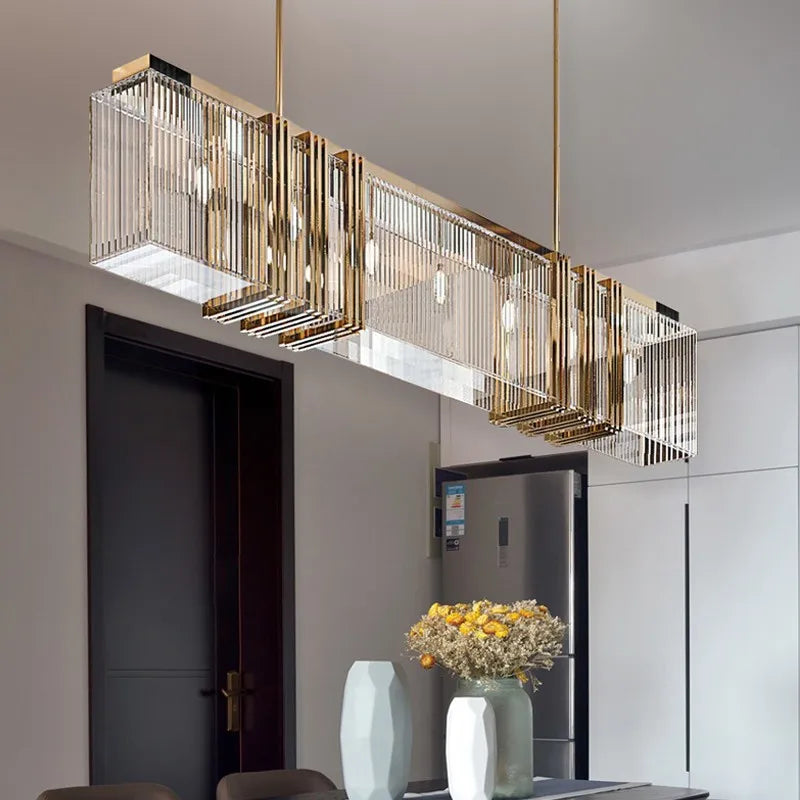 DecorBites™ Elegant Gold Lustre Pendant Light for Dining Room Decor