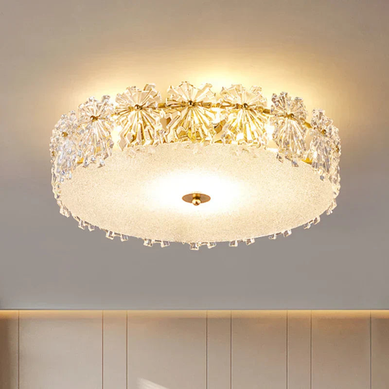 DecorBites™ Crystal Glass Maple Leaf Ceiling Chandelier for Modern Luxury Minimalist Living Room