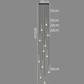 DecorBites™ Crystal LED Stair Chandelier: Luxury Long Stair Lighting Fixture with Creative Island Design