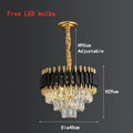 DecorBites™ Crystal LED Pendant Chandelier, Luxury Black Lighting for Bedroom, Living, Dining Room