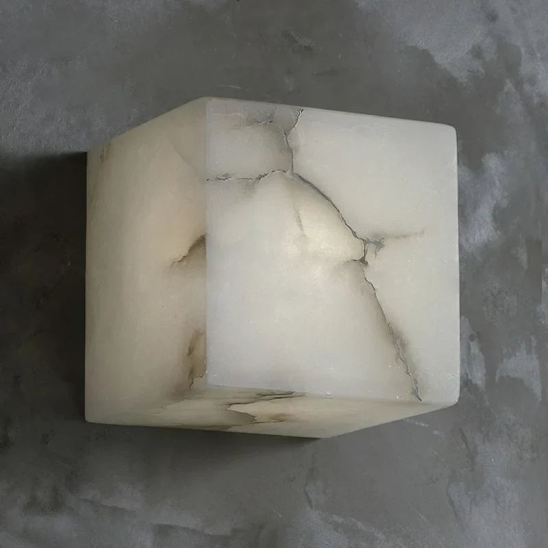 DecorBites™ Cube Marble LED Wall Sconce for Bedroom, Hallway, Staircase Lighting Fixtures
