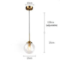 DecorBites™ Glass Ball LED Pendant Light Modern Chandelier for Living Room Decor