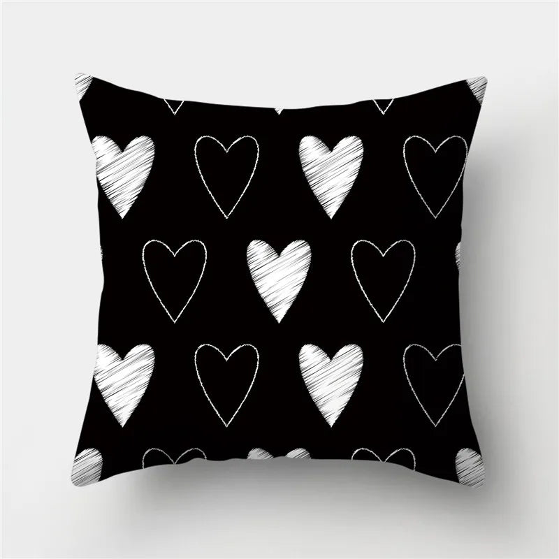 DecorBites™ Geometric Stripes Pillowcase 45x45cm Polyester Cushion Cover for Living Room