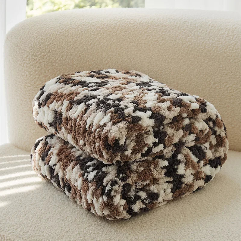 DecorBites™ Knitted Jacquard Blanket Throw 130x160cm 1400g