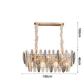 DecorBites™ Gold Crystal LED Chandelier Lighting for Dinning Table