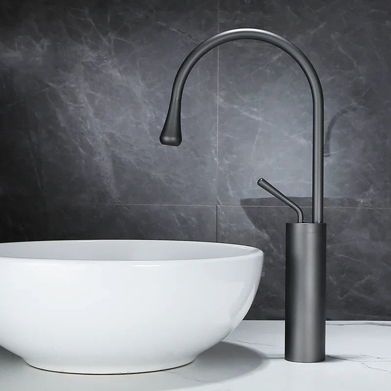 DecorBites™ Brushed Gold Basin Faucet Hot Cold Swivel Sink Water Crane