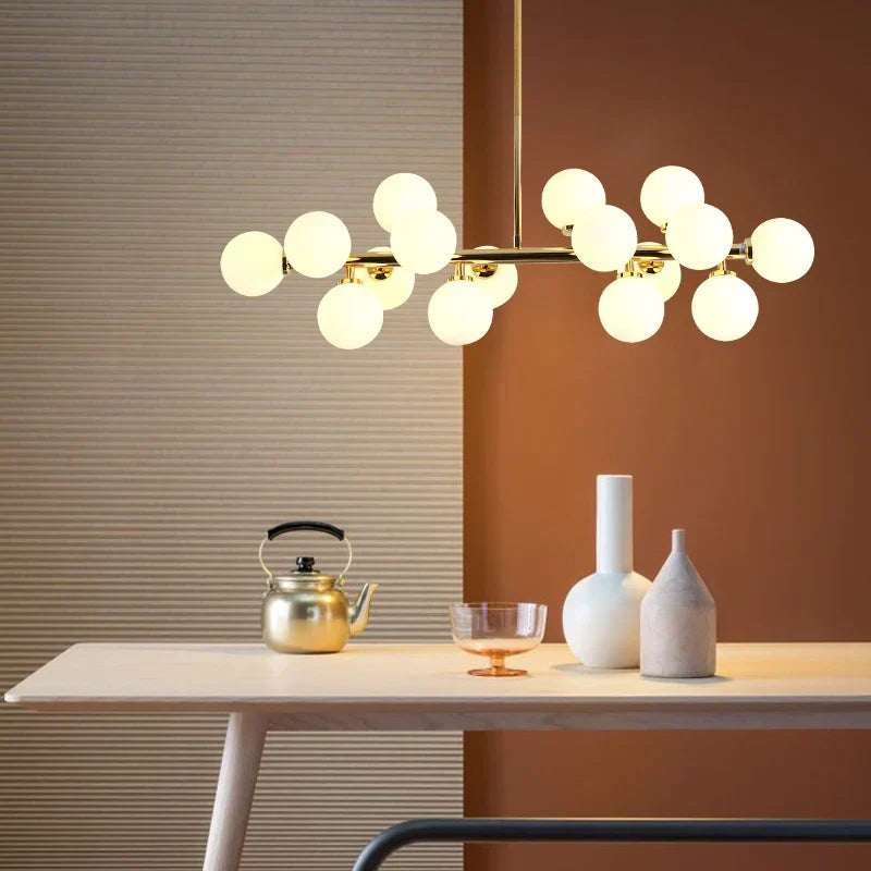 DecorBites™ Glass Ball LED Chandelier Modern Pendant Light for Home Decor
