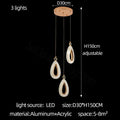 DecorBites™ Heart LED Chandelier Modern Luxury Restaurant Villa Living Room