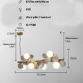 DecorBites™ Gold Metal G9 LED Pendant Chandelier with Acrylic Flower Decor