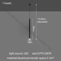 DecorBites™ Glossy Cylindrical Chandelier for Bar, Restaurant, Bedside, and Company Front Desk