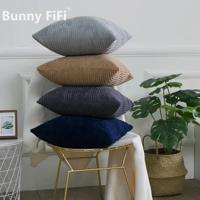 DecorBites™ Corduroy Striped Cushion Cover 30x50/40/45/50/55/60cm - Home Sofa Décor