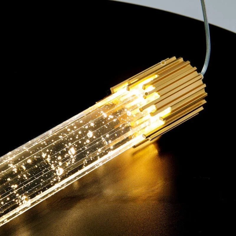 DecorBites™ Crystal LED Pendant Light: Modern Hanging Bar Lamp for Bedroom, Living Room, & Home Decor