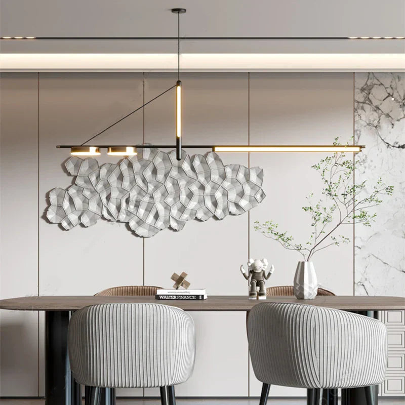 DecorBites™ Black Chandelier Pendant Lights for Living Room Dining Kitchen Tables, Modern Luminaires