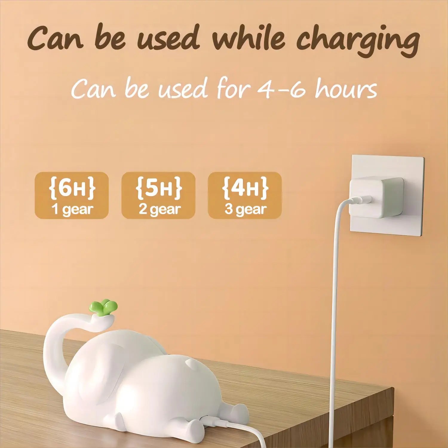 DecorBites™ Elephant Silicone Night Light: Cute Baby Dimmable Lamp for Bedside, Bedroom Decor & Gift