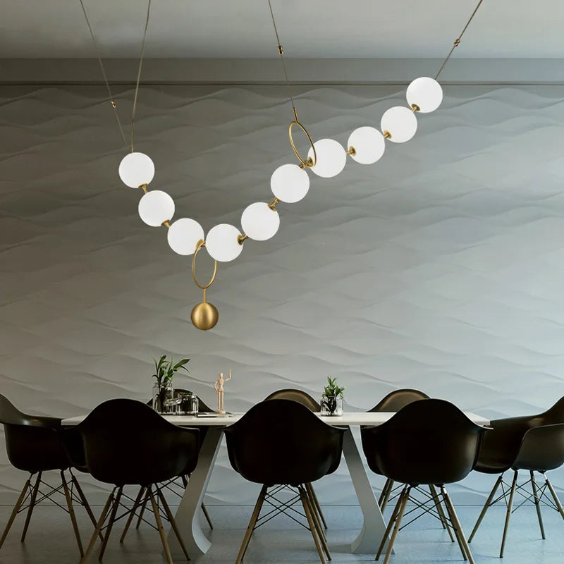 DecorBites™ Glass Ball Pendant Chandelier: Nordic Luxury Ceiling Light