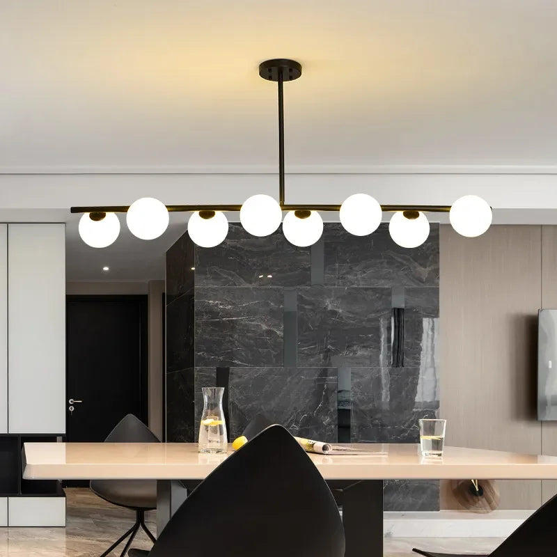 DecorBites™ Glass Ball Pendant Chandeliers - Modern LED Hanging Lights for Home Decor