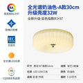 DecorBites™ Cream Wind LED Glass Ceiling Lamp: French Design for Bedroom, Study, Balcony, Cafe