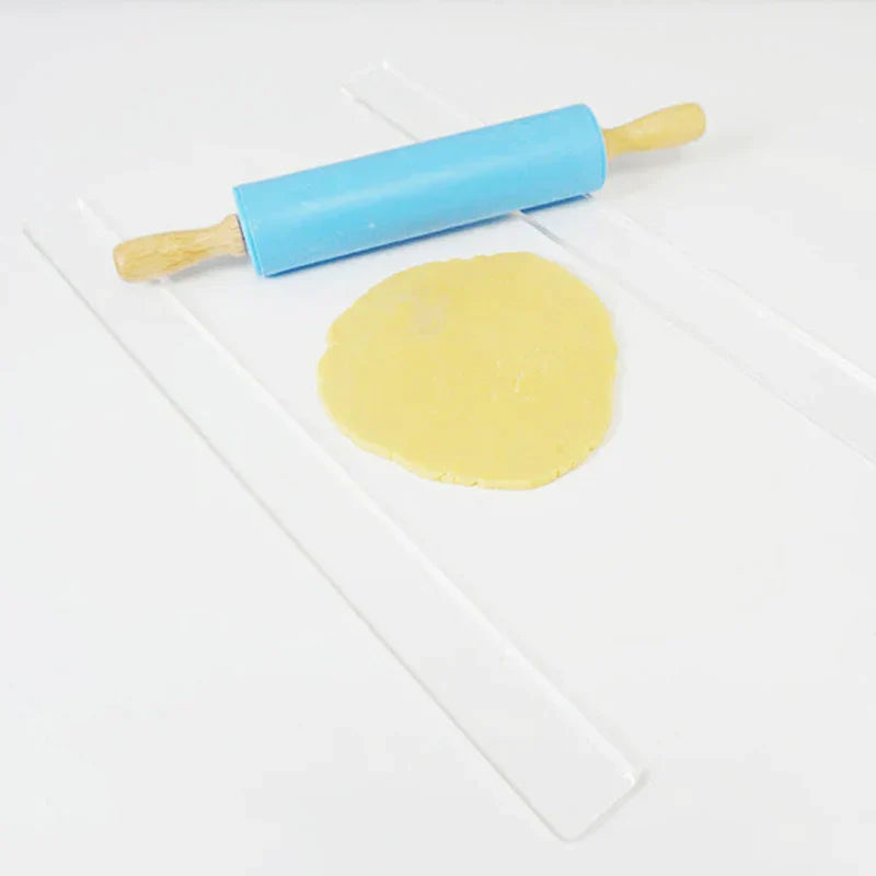 DecorBites™ Biscuit Cake Rolling Tool: Pastry & Fondant Thickness Ruler, Cookie Smoother & Balance Ruler
