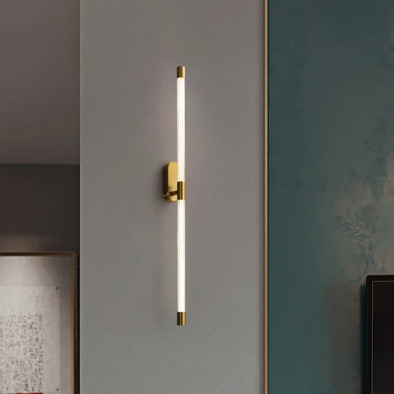 DecorBites™ Acrylic Line LED Wall Lights Dimming Gold Black Metal for Living Room Bedroom