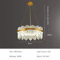 DecorBites™ Gold Full Spectrum Crystal Chandelier for Living, Dining & Bedroom