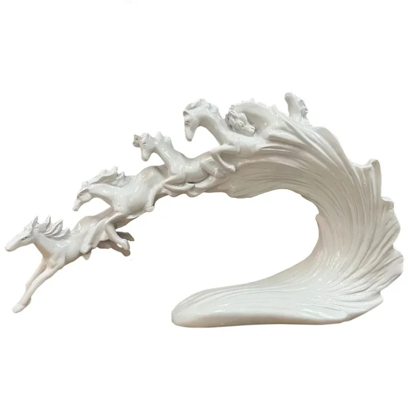 DecorBites™ Galloping Horse Luxury Sculpture: Elegant Decor for Office, Living Room & Store.