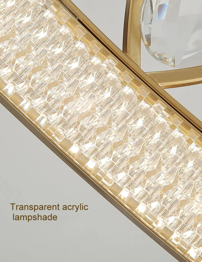 DecorBites™ Crown Crystal Chandelier Pendant Light for Bedroom and Living Room Decor