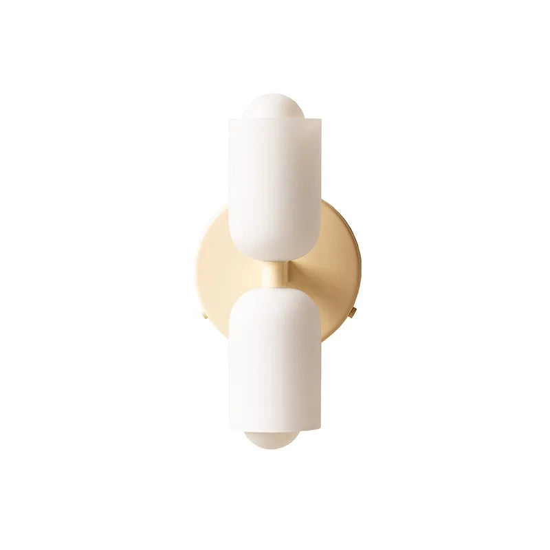DecorBites™ French Cream Double Headed Glass Wall Lamp for Bedroom and Living Room