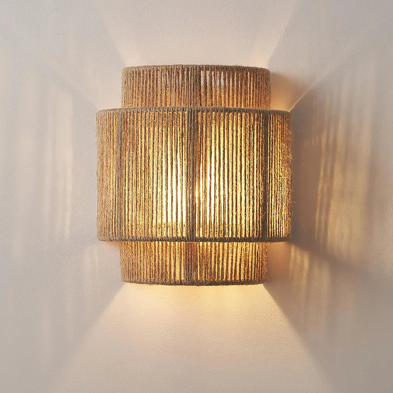 DecorBites™ Hemp Rope Wall Lamp for Bedroom and Living Room