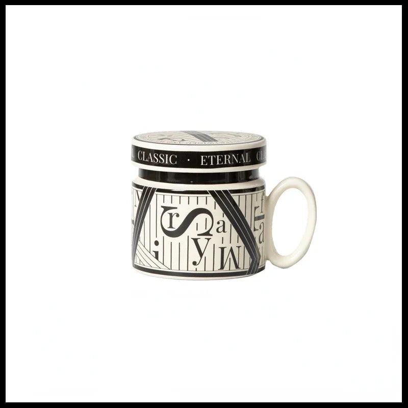 DecorBites™ Espresso Cups Ceramic Cup Personalized French Coffee Gift With Lid