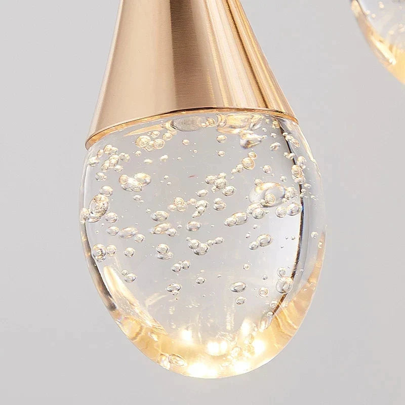 DecorBites™ Crystal LED Staircase Chandelier - Luxe Lighting for Hotel, Living Room, & Lobby