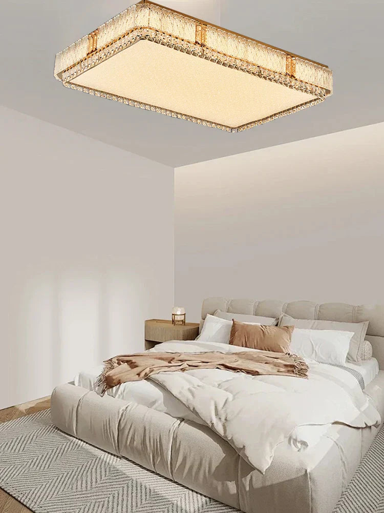 DecorBites™ Crystal Glass Ceiling Lamps LED Light Fixture for Modern Living Room Decor