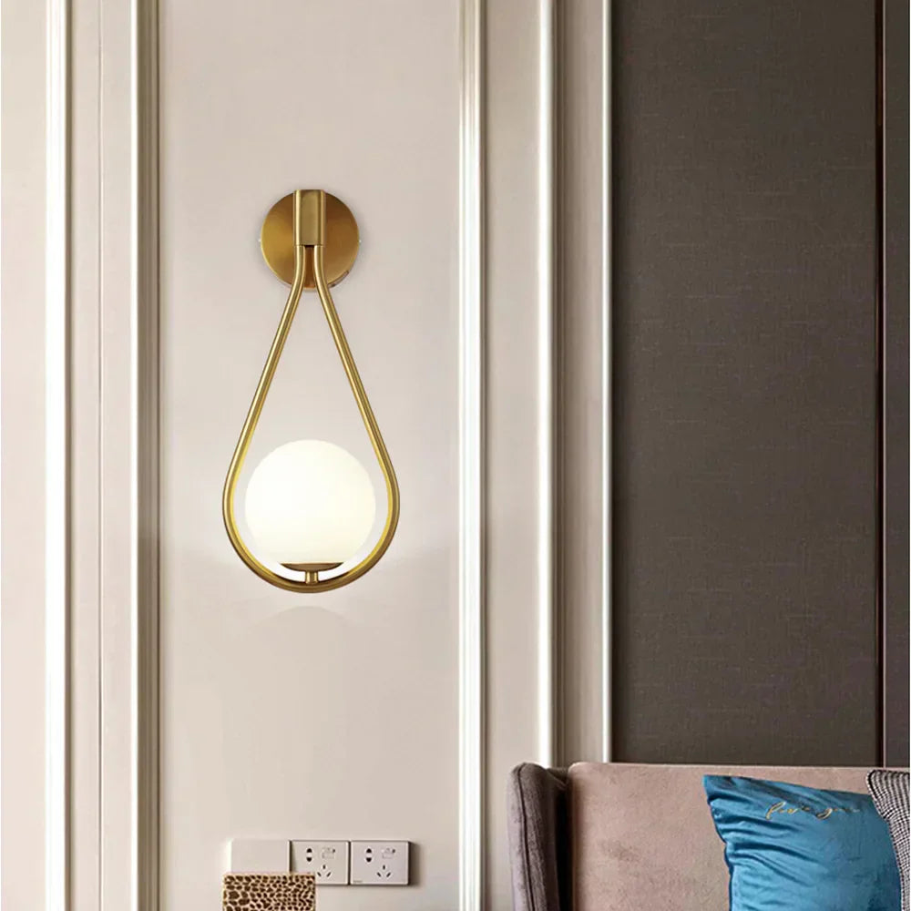 DecorBites™ Glass Ball LED Wall lamp Nordic Modern Minimalist Bedroom Lighting Fixtures