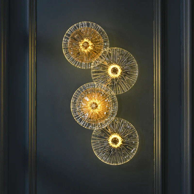 DecorBites™ Crystal Wall Lamp: Modern Glass LED Sconces for Living Room, Bedroom, and Corridor