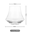 DecorBites™ Crystal Whiskey Glass Tumbler | Wind Edge Shape Spirits Cup | Thick Bottom Glass