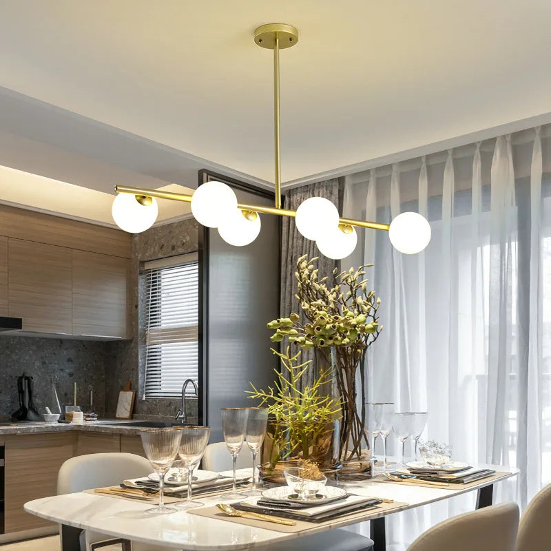 DecorBites™ Glass Ball Pendant Chandeliers LED Hanging Lights for Home Decor