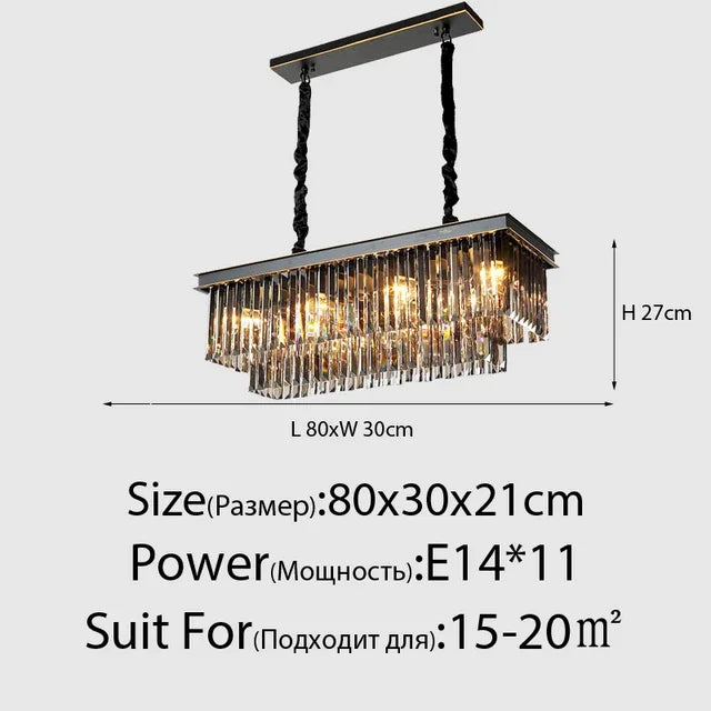 DecorBites™ Crystal Gold Chandelier: Modern Living Room Bedroom Decor Lighting