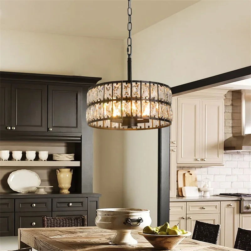 DecorBites™ Crystal LED Pendant Chandelier: Luxury Nordic Design for Kitchen, Dining Room & Bedroom