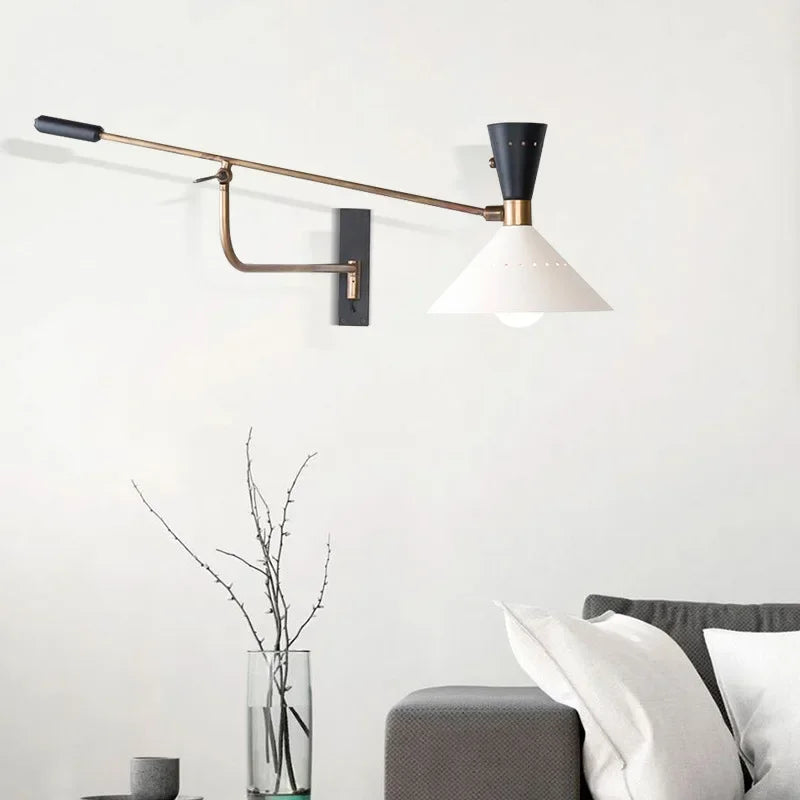 DecorBites™ Adjustable Metal Bedroom Sconce Light E27 Surface Mount Wall Decor
