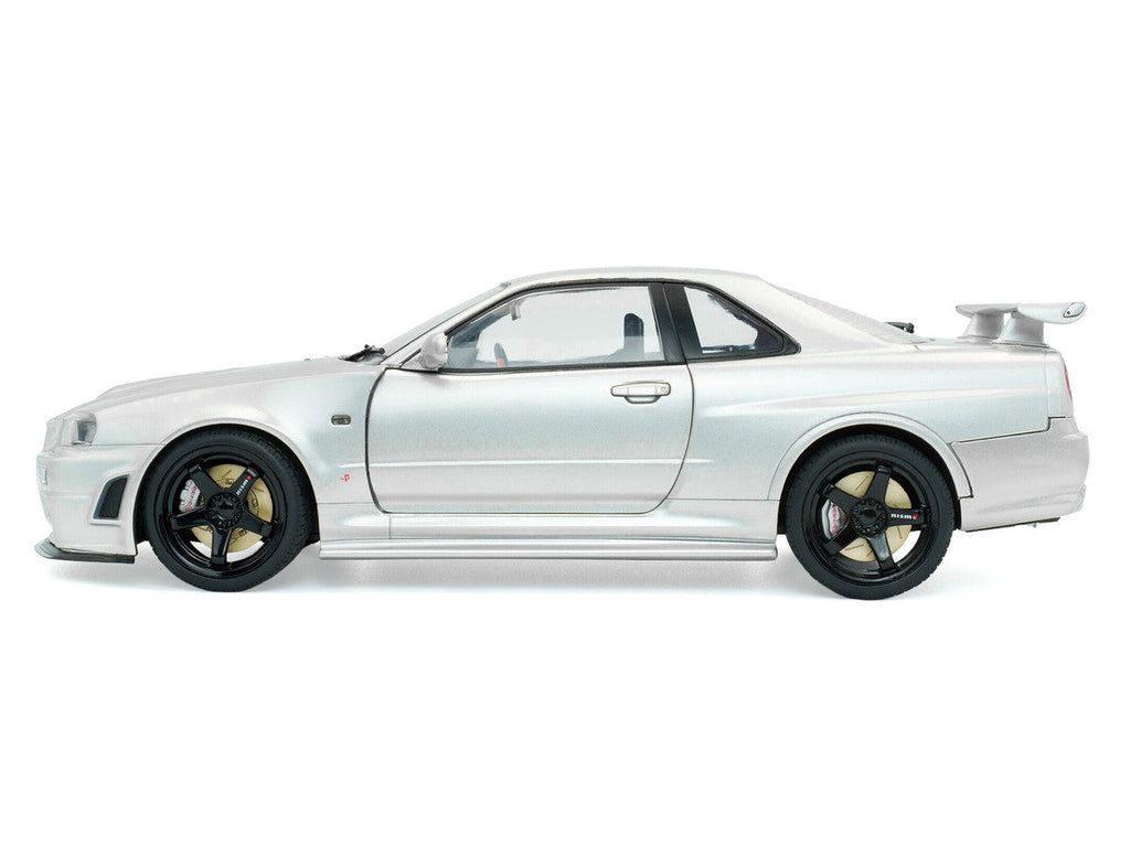 1999 Nissan Skyline GT-R (R34) Z-Tune RHD (Right Hand Drive) Silver Metallic 1/18 Diecast Model Car by Solido