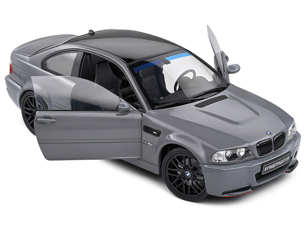 2000 BMW E46 M3 "Streetfighter" Nardo Gray with Black Top 1/18 Diecast Model Car by Solido