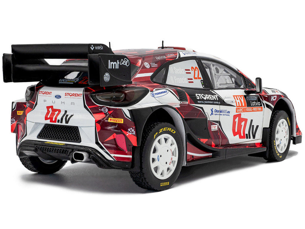 Ford Puma Rally1 #22 Martins Sesks - Renars Francis "Rally Latvia" (2024) "Competition" Series 1/18 Diecast Model Car by Solido